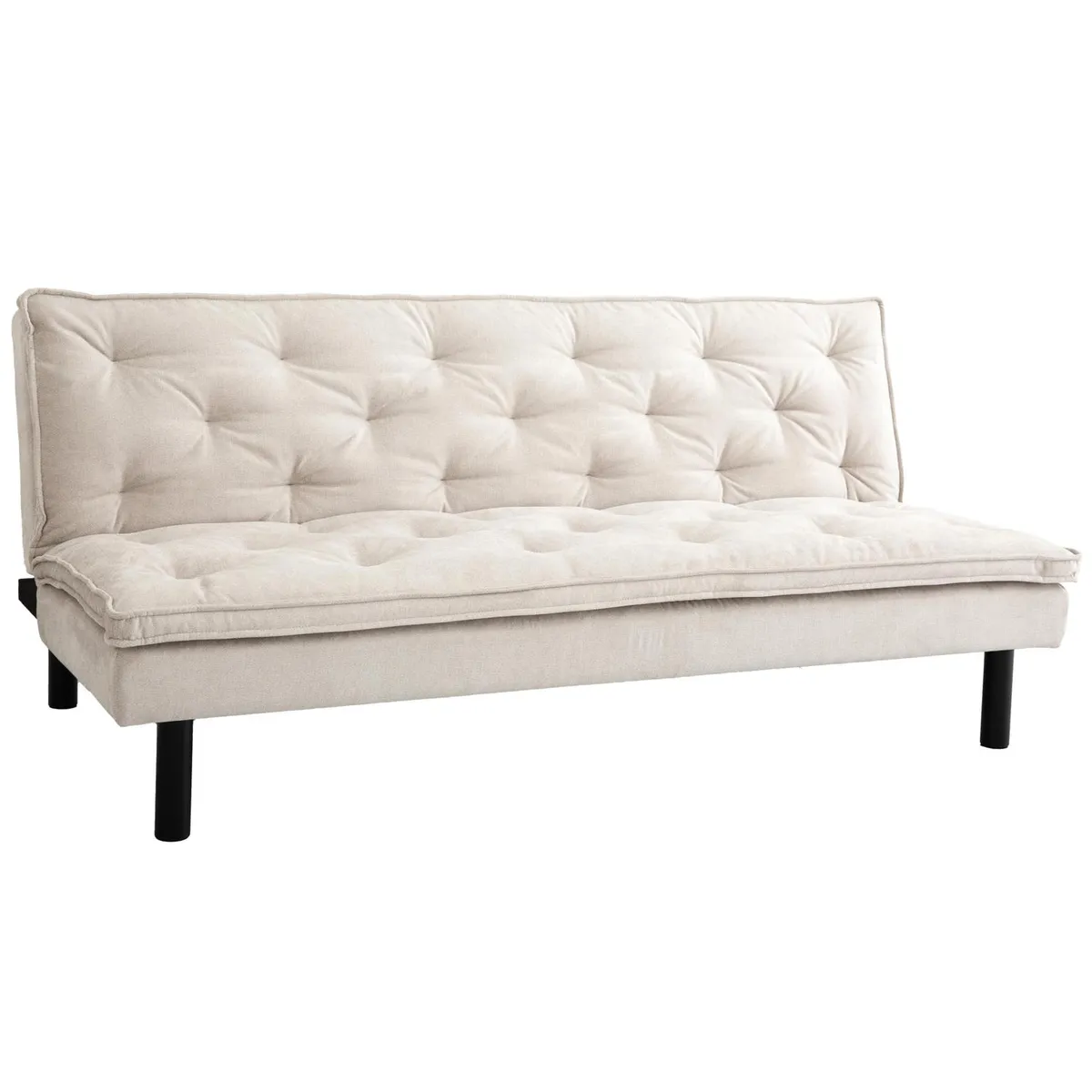 Sofá Cama 3 Lugares Bege 183 Cm Just Home Collection, marca Just Home Collection - Foto Principal