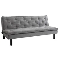 Sofá Cama Estofado Cinza Just Home Collection