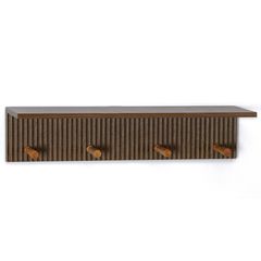 Prateleira com Gancho 45,6x10x10 Café Just Home Collection