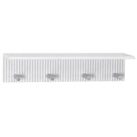 Prateleira com Gancho 45,6x10x10 Branco Just Home Collection