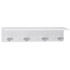 Prateleira com Gancho 45,6x10x10 Branco Just Home Collection