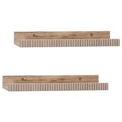 Conjunto com 2 Prateleiras de Parede 40x10 Natural Just Home Collection