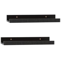 Conjunto com 2 Prateleiras de Parede 40x10 Preto Just Home Collection