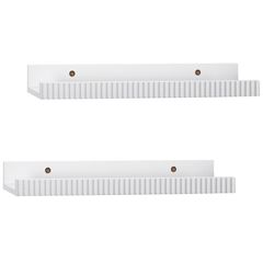 Conjunto com 2 Prateleiras 40x10cm Branca Just Home Collection