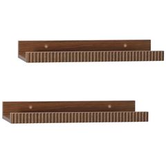 Conjunto com 2 Prateleiras 40x10cm Castanho Just Home Collection