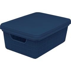 Caixa Organizadora com Tampa Juta Azul 5 Litros Jaguar