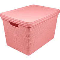 Caixa Organizadora com Tampa Juta Rosa 22L Litros Jaguar