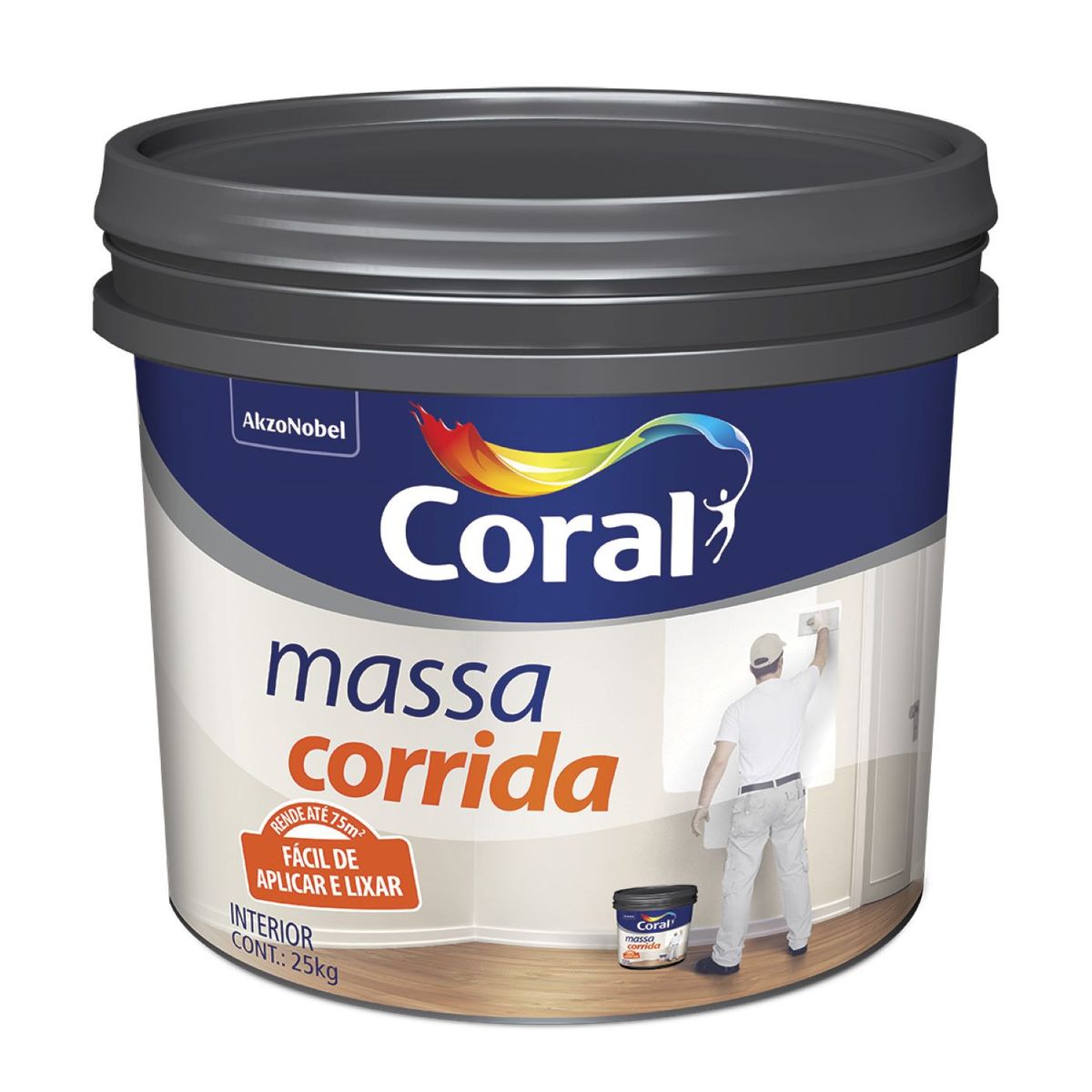 Massa Corrida Balde 25kg, marca Coral - Foto Principal