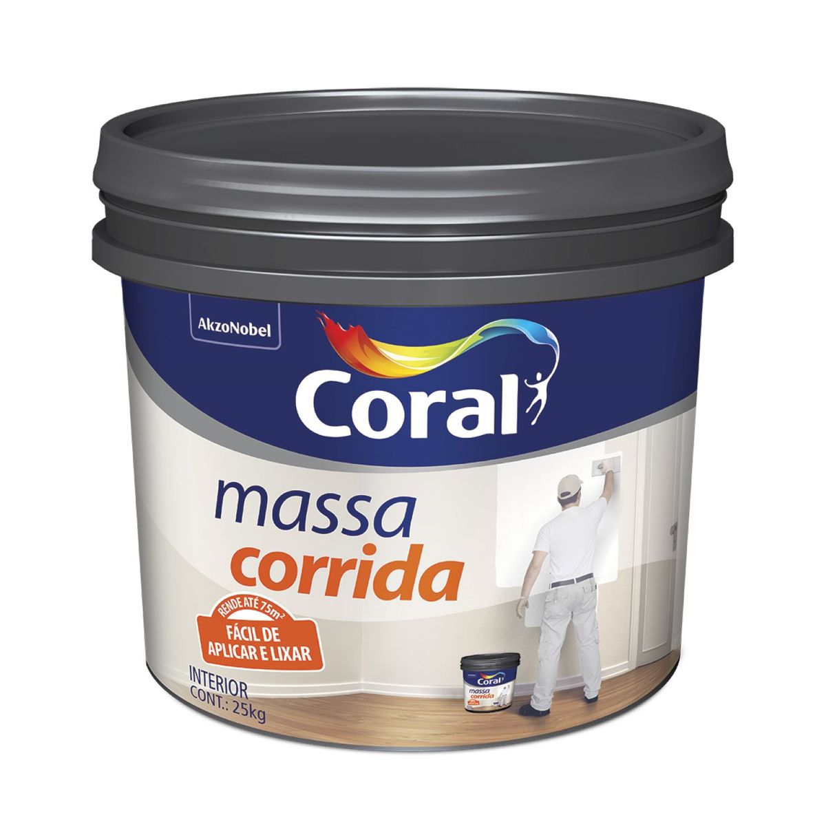 Massa Corrida Balde 25kg, marca Coral - Foto Principal