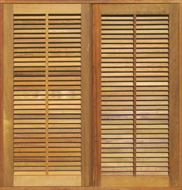 Veneziana de Abrir Reta Caixa 14 com Ferragem 100x120x14,3cm Padro Imbuia Esquadrias Sidney