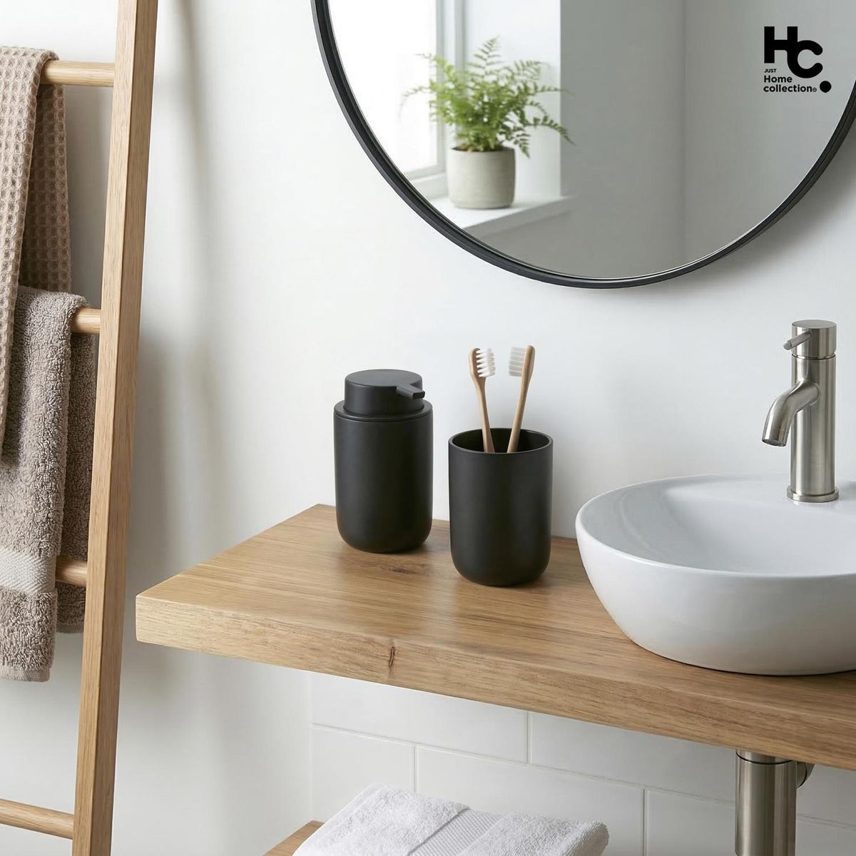 Porta Escova de Dentes Leo Preto Just Home Collection, marca Just Home Collection - Foto 2