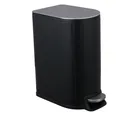 Lixeira com Relevo de 8 Litros Preta Just Home Collection