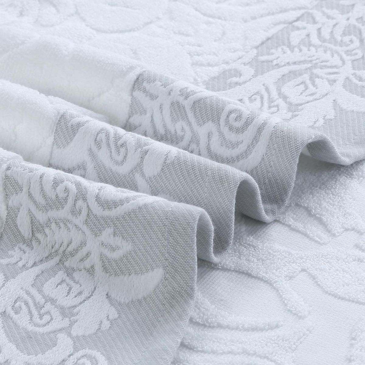 Conjunto com 2 Toalhas de Rosto Cinza Just Home Collection, marca Just Home Collection - Foto 2