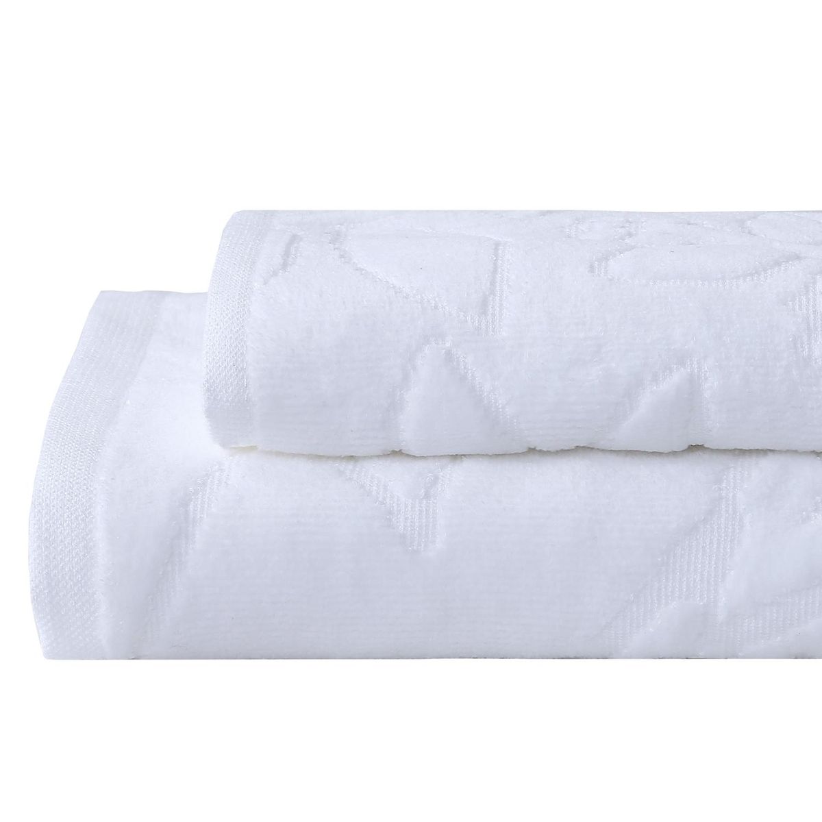 Conjunto de 2 Toalhas de Rosto Branca Just Home Collection, marca  - Foto Principal