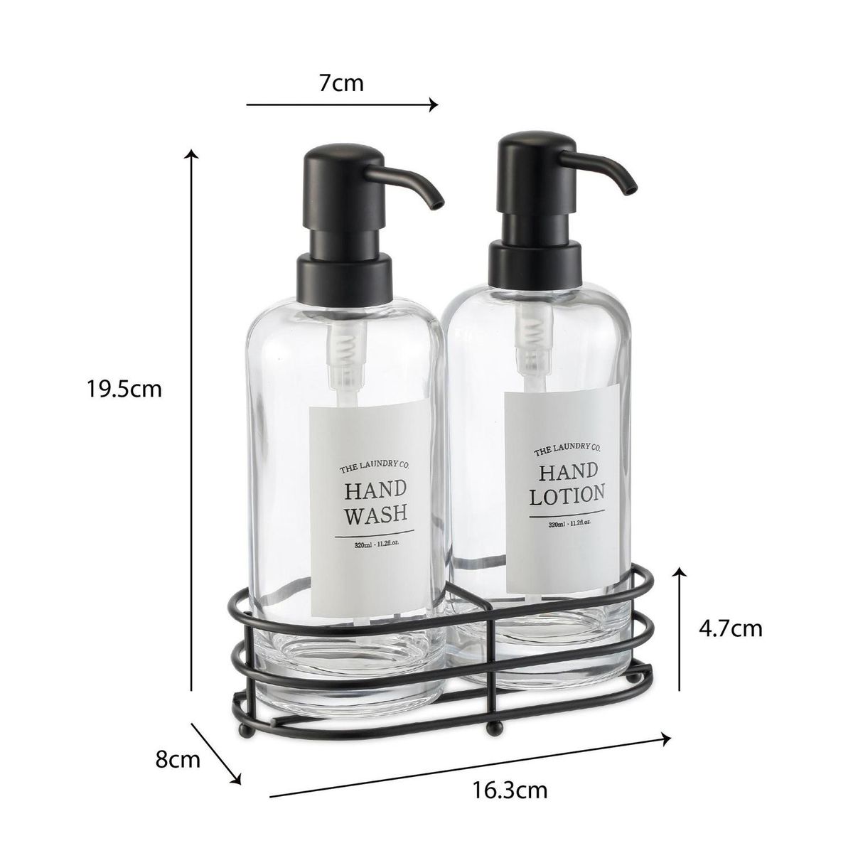 Conjunto com 2 Dispensadores de Vidro Just Home Collection, marca Just Home Collection - Foto 2