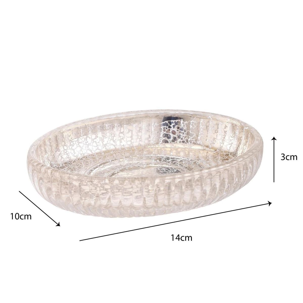 Saboneteira de Vidro Dourado Just Home Collection, marca Just Home Collection - Foto 2