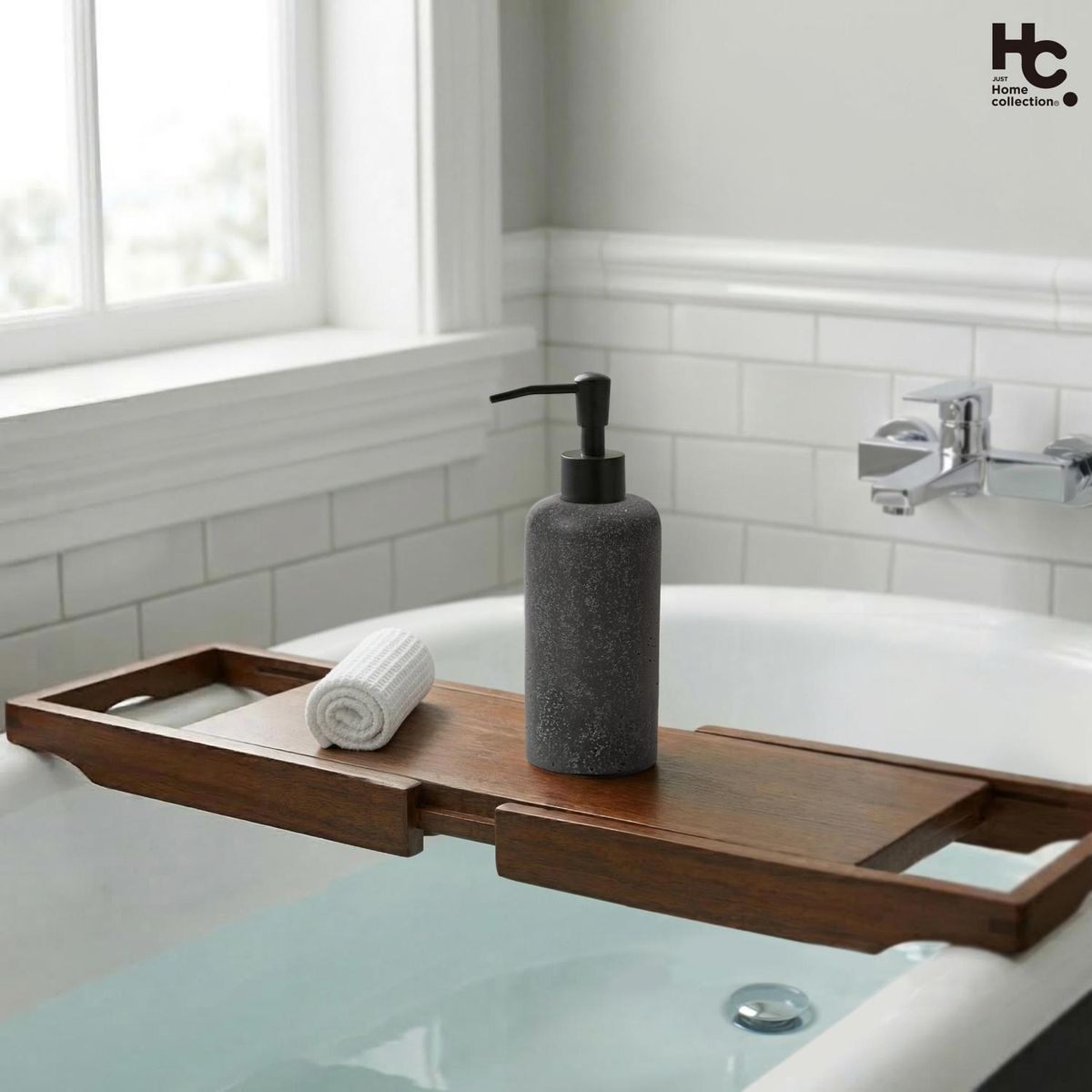 Dispensador de Sabonete Preto Stone Just Home Collection, marca Just Home Collection - Foto 2