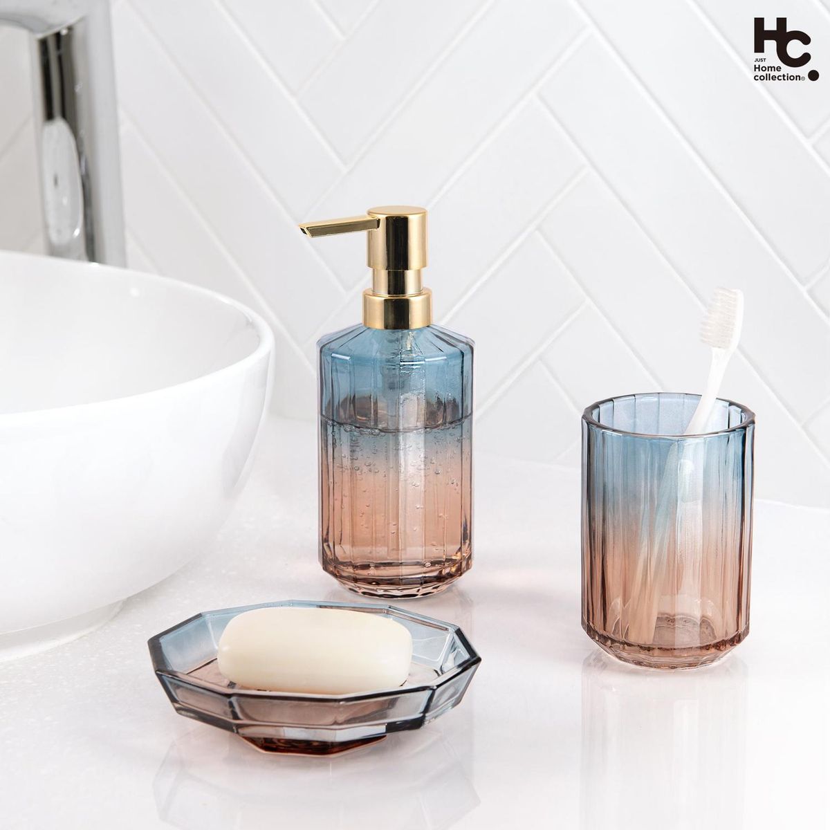 Saboneteira de Vidro Celia Just Home Collection, marca Just Home Collection - Foto 2