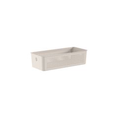 Cesto Flow 34x15x9cm Bege Fechado Ou