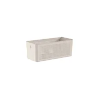 Cesto Flow 34x15x13cm Bege Fechado Ou