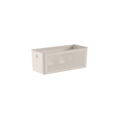 Cesto Flow 34x15x13cm Bege Fechado Ou