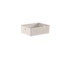 Cesto Flow 27x22x9cm Bege Fechado Ou