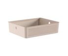 Cesto Flow 34x27x9cm Bege Fechado Ou