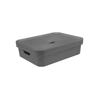 Caixa Organizadora Plástico Cinza 13x35,5x45cm 16l Ou