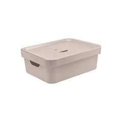 Caixa Organizadora Plástico Bege 13x27,5x36,5cm 10,5l Ou