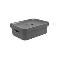 Caixa Organizadora Plástico Cinza 13x27,5x36,5cm 10,5l Ou