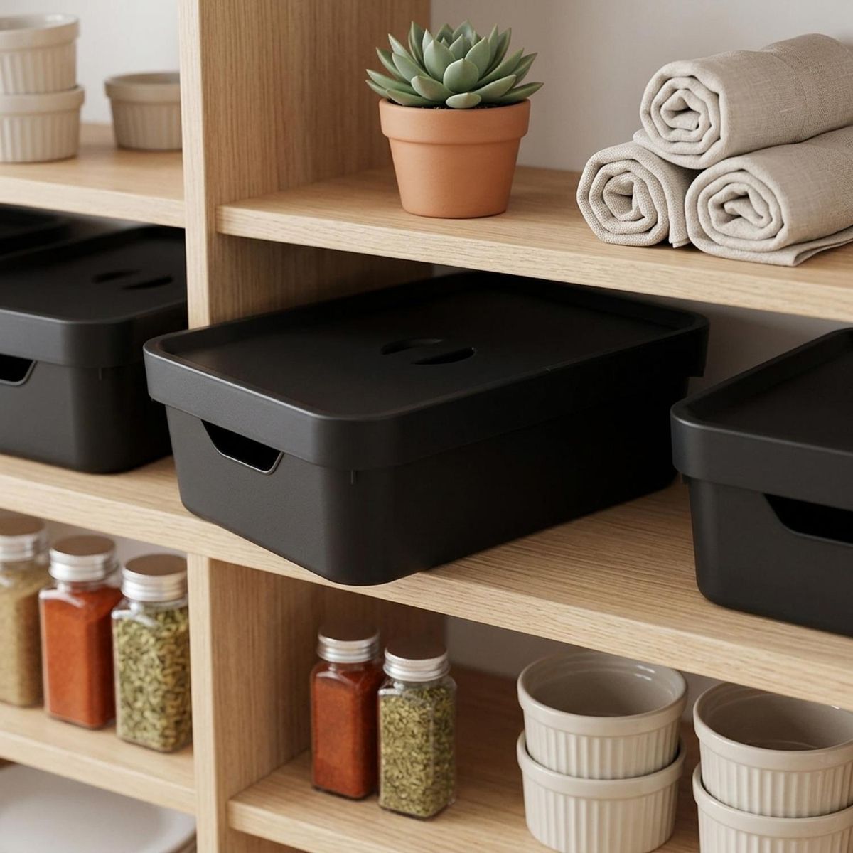 Caixa Organizadora Plástico Preto 13x27,5x36,5cm 10,5l Ou, marca Ou - Foto 2