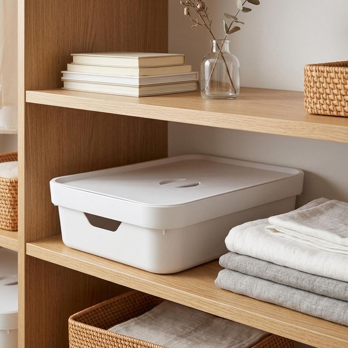 Caixa Organizadora Plástico Branco 13x35,5x45cm 16l Ou, marca Ou - Foto 2