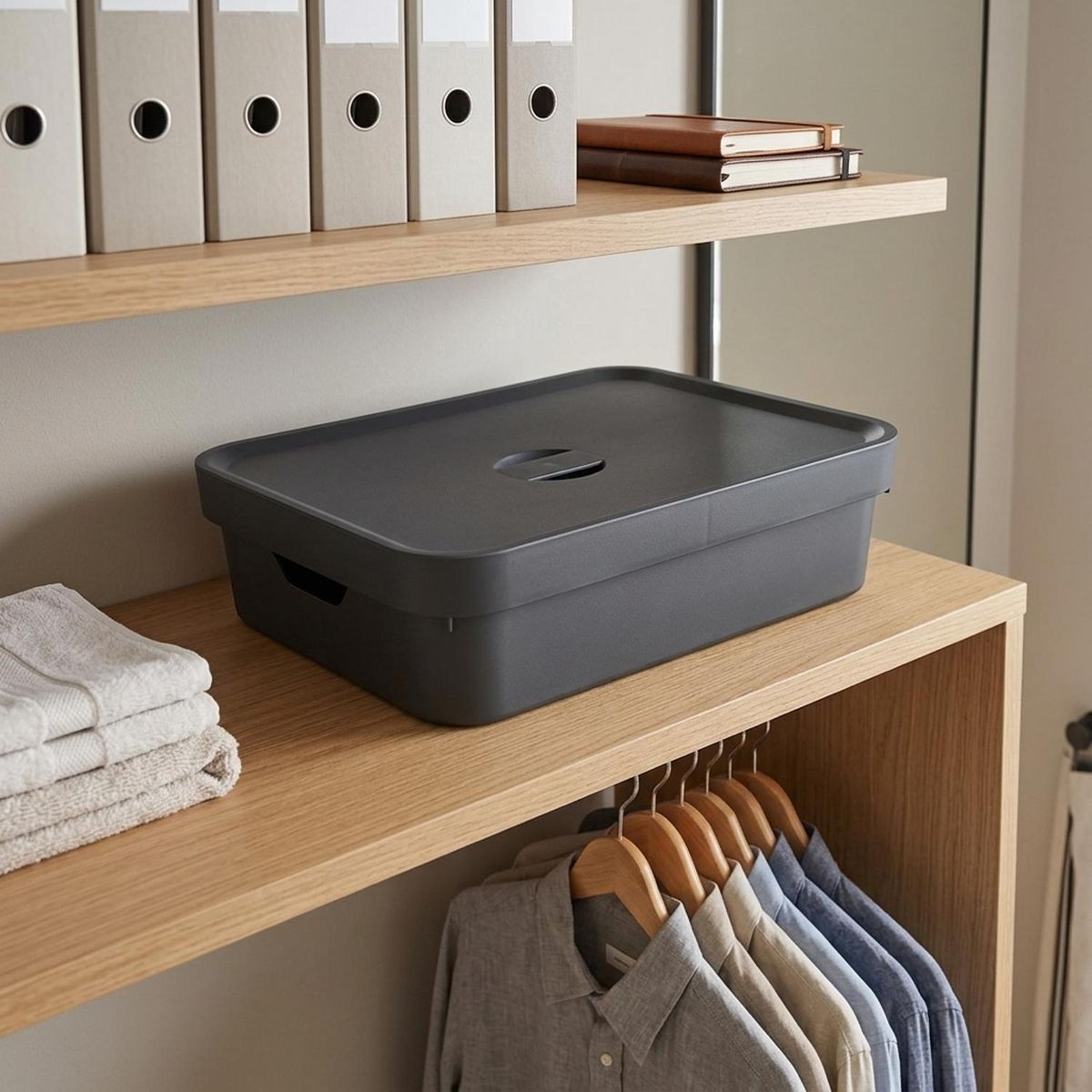 Caixa Organizadora Plástico Preto 13x35,5x45cm 16l Ou, marca Ou - Foto 2