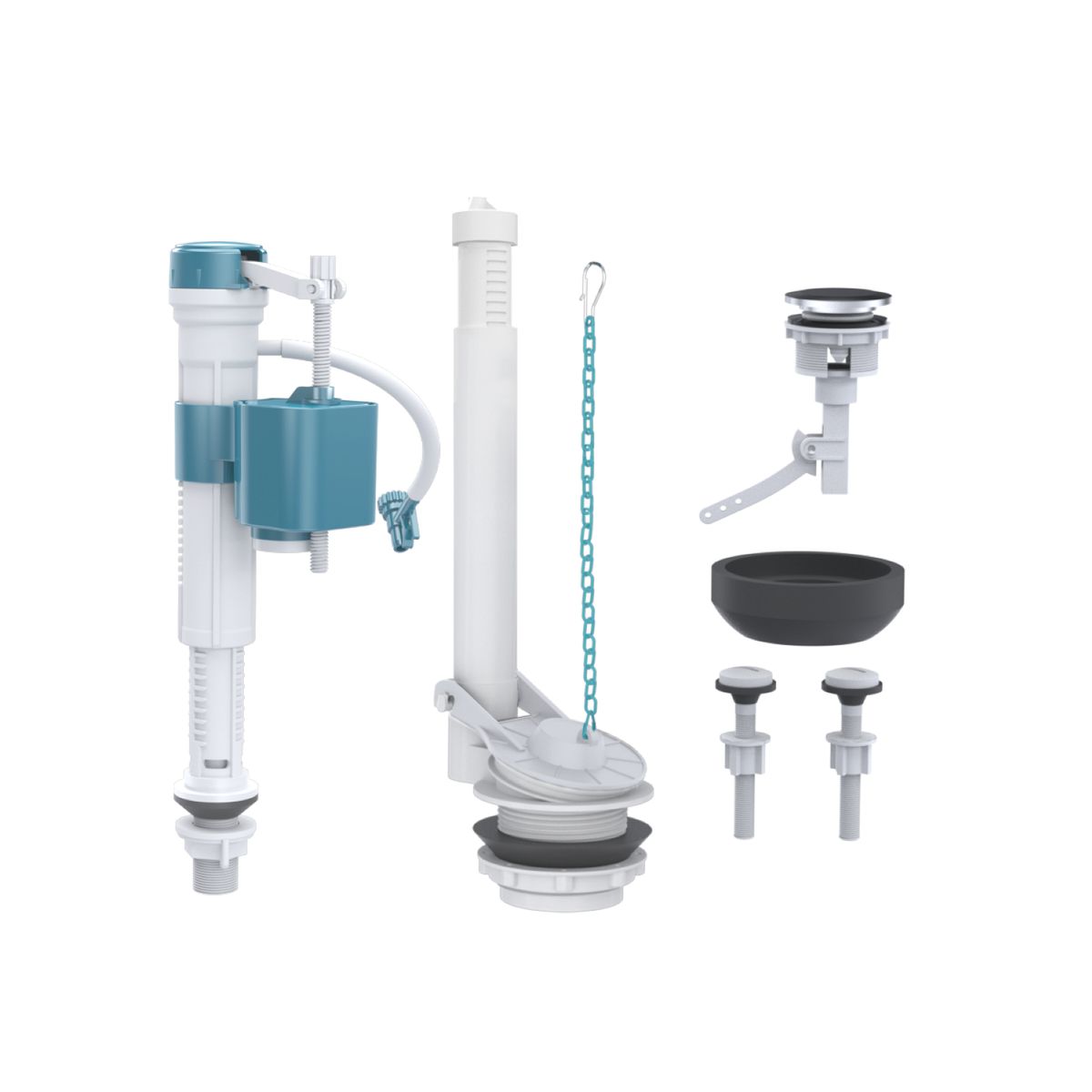 Kit Completo de Mecanismo para Caixa Acoplada com Entrada e Saida Convencional e Acionamento Superior Padova, marca Padova - Foto Principal
