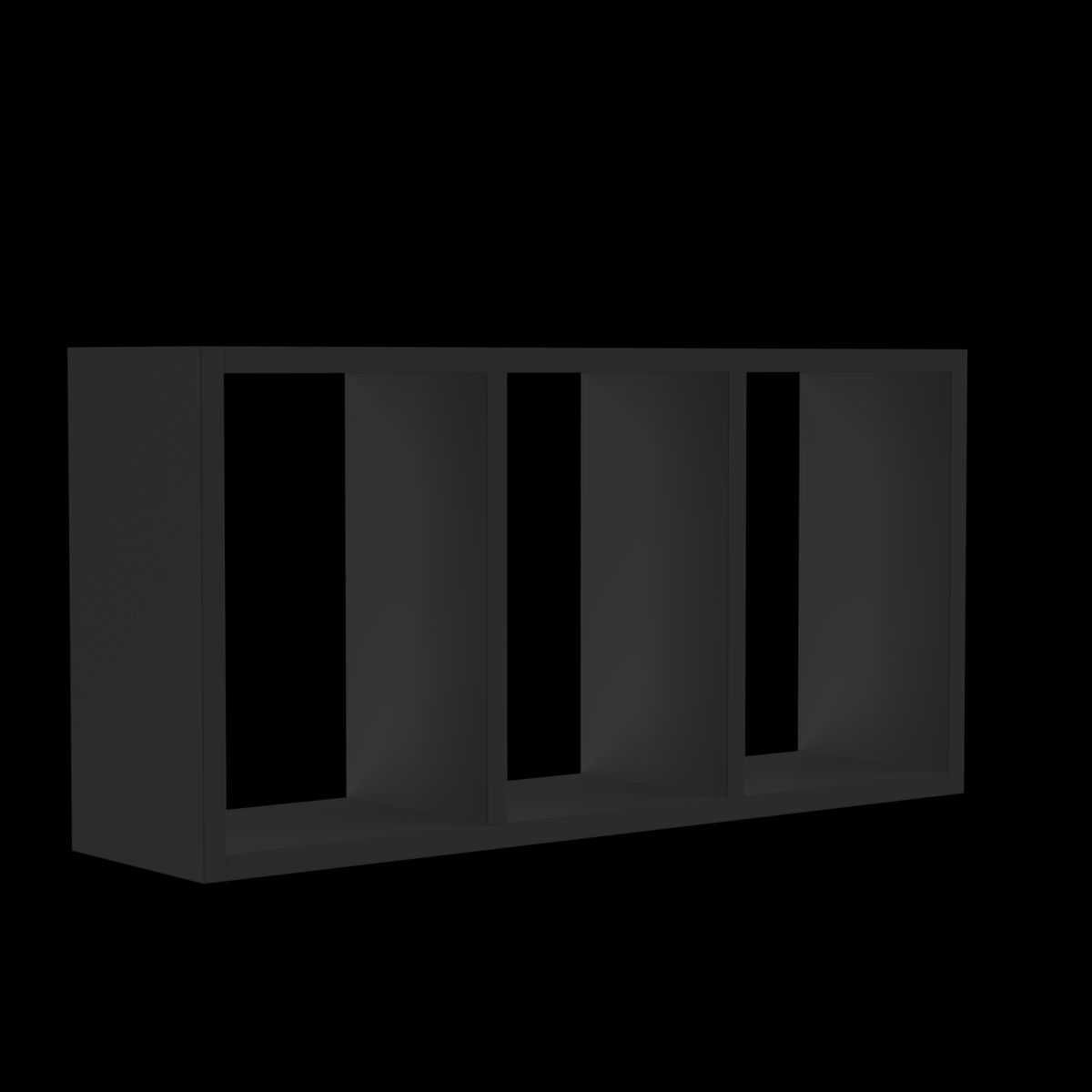 Nicho Decorativo com 2 Divisorias Preto Multivisão, marca Multivisão - Foto Principal