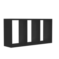 Nicho Decorativo com 2 Divisorias Preto Multivisão