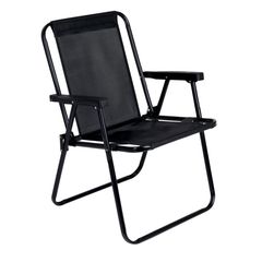 Cadeira de Praia Alta 72,50x54,50x53cm Preta Mor