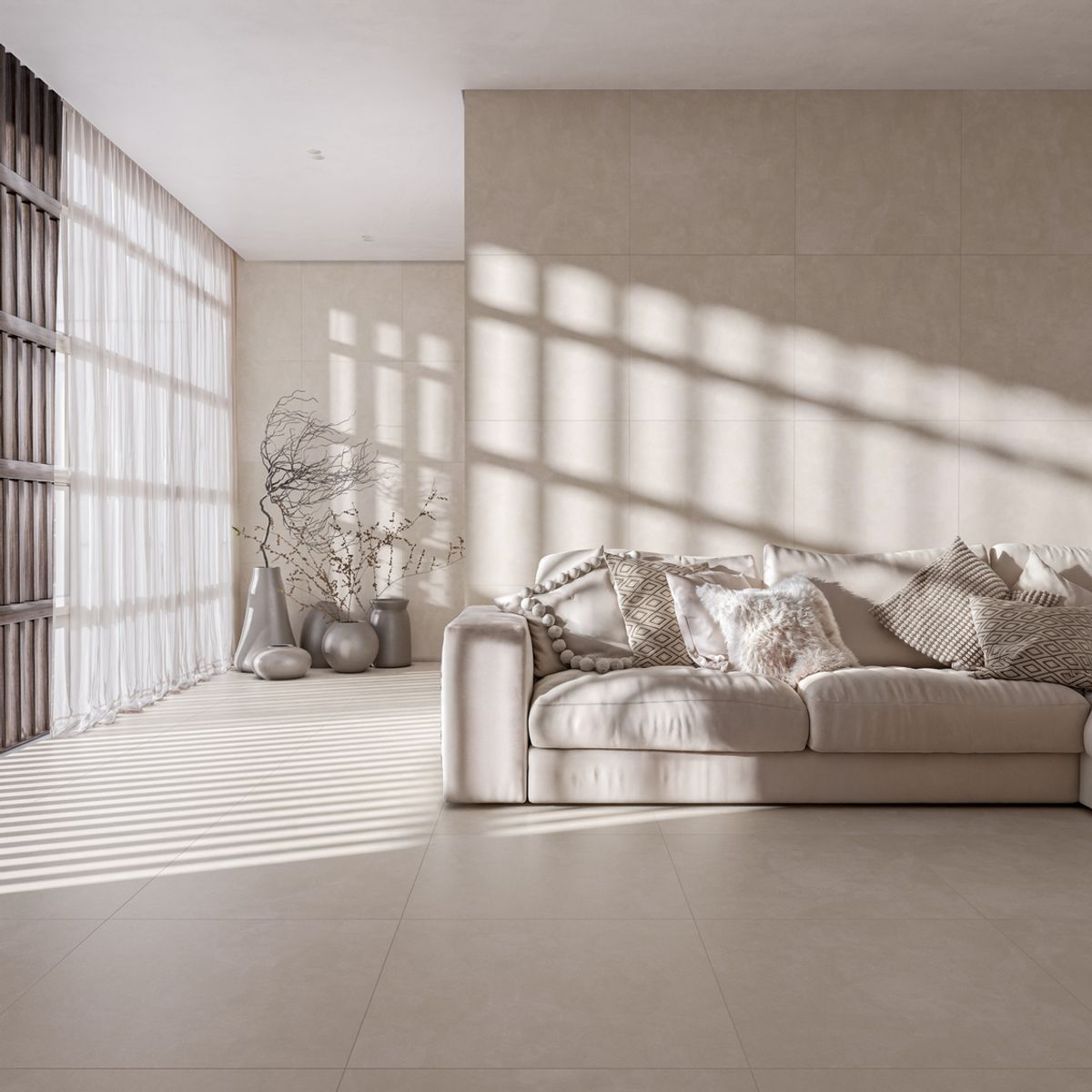 Porcelanato Retificado Acetinado Dunne Bege Satin Bege Interno 60x60 Cm Caixa 2,20M² Biancogres Biancogres, marca Incesa - Foto 2