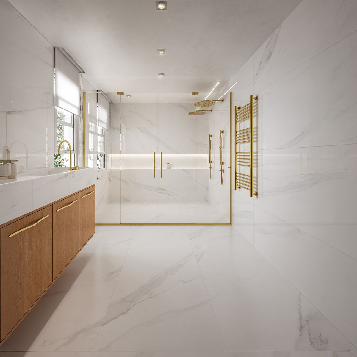Porcelanato Retificado Polido Calacata Imperial Branco Interno 60x120 Cm Caixa 2,20M² Biancogres Biancogres, marca Incesa - Foto Principal