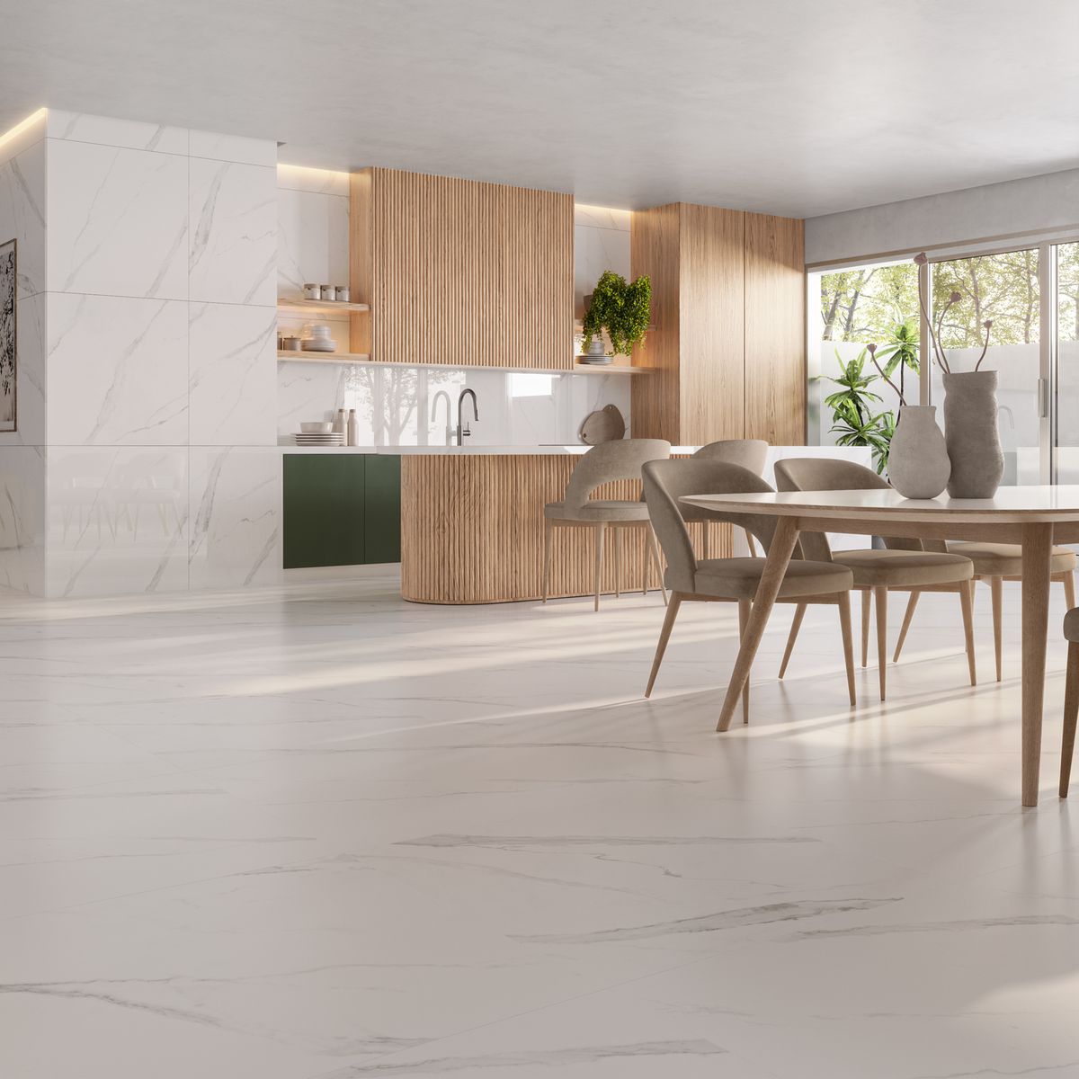 Porcelanato Retificado Polido Calacata Imperial Branco Interno 90x90 Cm Caixa 2,40M² Biancogres Biancogres, marca Incesa - Foto 2
