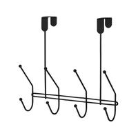 Cabide para Porta Eclipse Black com 4 Ganchos Arthi