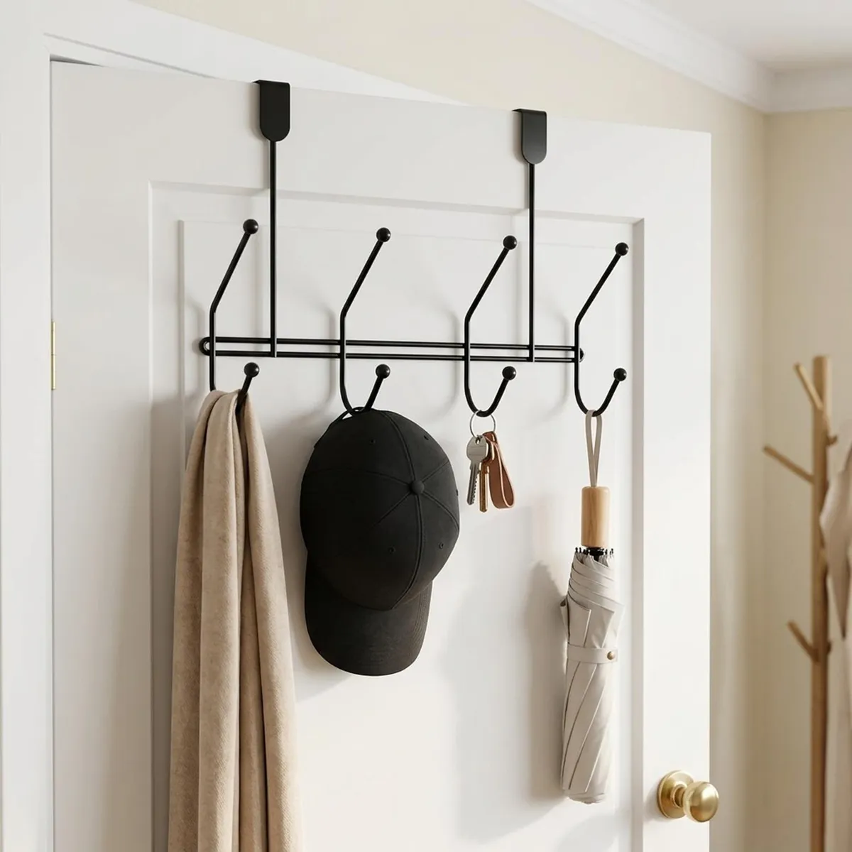 Cabide para Porta Eclipse Black com 4 Ganchos Arthi, marca Arthi - Foto 2