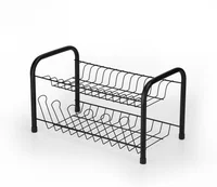 Escorredor de Louças Berço com Porta Copos Preto Arthi