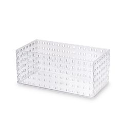 Caixa Organizadora Plástico Ps Cristal Transparente 12x14x28 Cm 4,3l Arthi