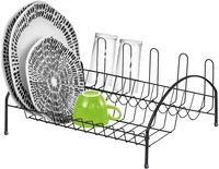 Escorredor de Louça para 12 Pratos com Porta Copos Black Passerini