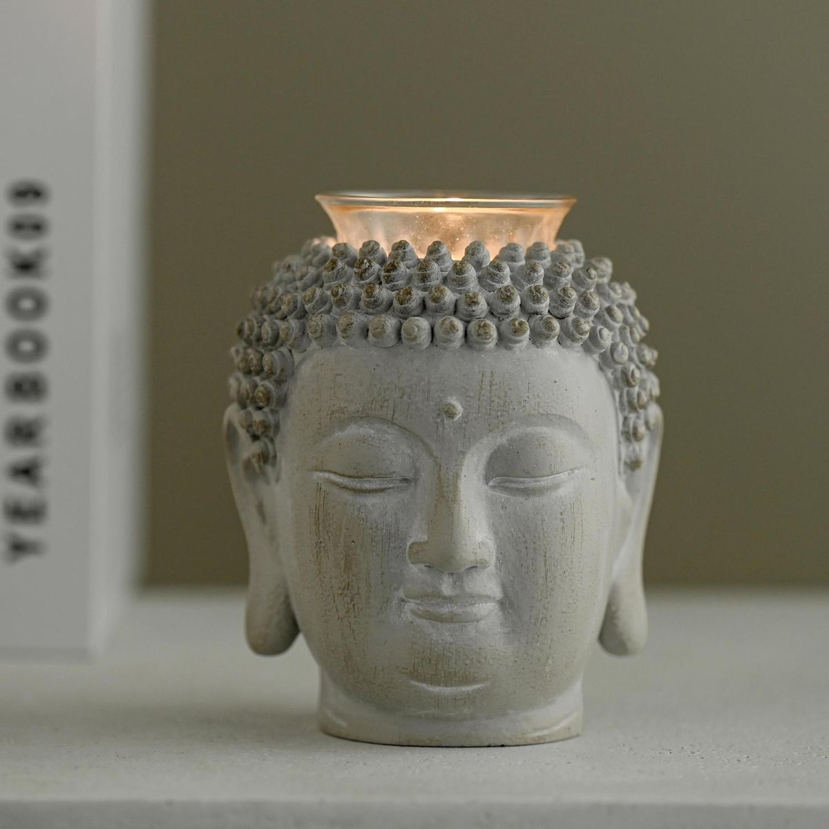Figura Decorativa Cabeça de Buda 12cm Just Home Collection, marca Just Home Collection - Foto 2
