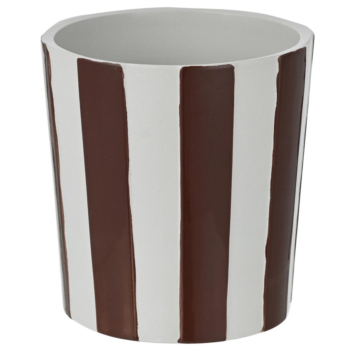 Vaso de Flores Listrado Marrom 20cm Just Home Collection, marca Just Home Collection - Foto Principal
