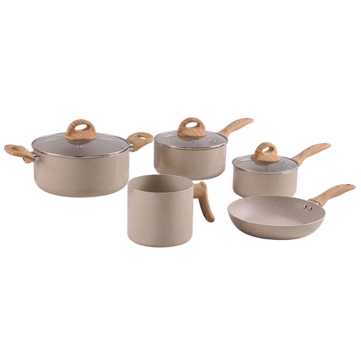 Cojunto Panelas 5 Peças Smart Plus Areia C/Ind Brinox, marca Brinox - Foto Principal