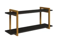 Prateleira Industrial de Madeira Astro Preto 80x25x35cm Astral Design