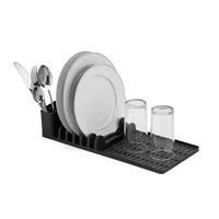 Escorredor de Louças Plástico Preto Slim Dasplast